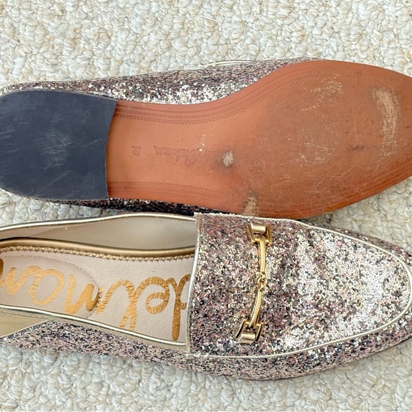 Sam Edelman Loraine Glittery Gold Flats Size 10 - Picture 2 of 5